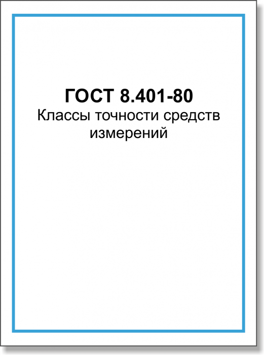 ГОСТ 8.401-80. Классы точности средств измерений