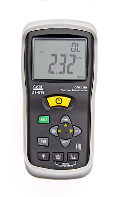 DT-619 Термоанемометр для измерения скорости ветра и температуры