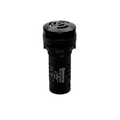 Зуммер без подсветки, 80дБ, черный, 220V AС, IP65, пластик
