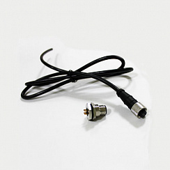 2MT30XX Провод 4-х жильный медный гибкий с разъемом круглым M12 и ответной панельной частью.  Золоченные контакты 6 мкм