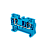 Клемма пружинная проходная, 4 мм², синяя