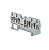 Клемма пружинная четырехпроводная,  2.5 мм², серая