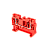 Клемма пружинная проходная, 4 мм², красная