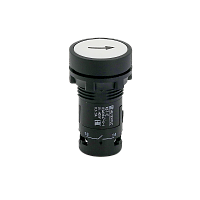 Кнопка плоская белая, маркировка "стрелка вверх", 1NO, IP54, пластик