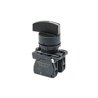 Переключатель  на 3 положения с фиксацией, длинная ручка, 2NO, IP65, пластик