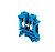 Клемма винтовая проходная, 6 мм², синяя