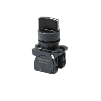 Переключатель на 3 положения с  возвратом в центре, короткая ручка, 2NO, IP65, пластик