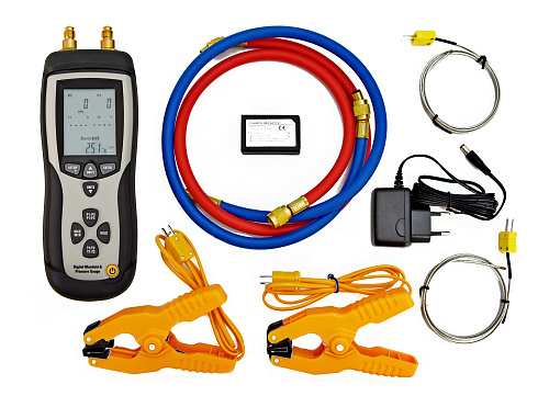 DT-8921 Манометр дифференциальный двухканальный - термометр