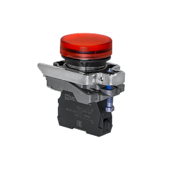 Лампа сигнальная красная, 220V AС/DC, IP65, металл