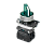 Переключатель  на 3 положения с фиксацией и подсветкой,  зеленый, 1NO, 220V AC/DC, IP65, металл