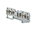 Клемма пружинная четырехпроводная,  4 мм², серая