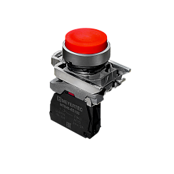 Кнопка выступающая красная,  1NС, IP65, металл