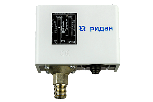 Реле давления KPI 35R, диапазон настройки -0,2...8 бар, дифференциал 0,4…1,5 бар, штуцер G1/2А, автоматический сброс