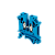 Клемма винтовая проходная, 4 мм², синяя